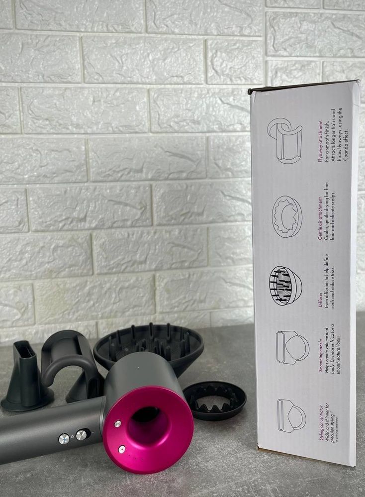 Професійний фен із насадками Super Hair Dryer 1600 Вт Потужний фен Supersonic 5в1 161 фото