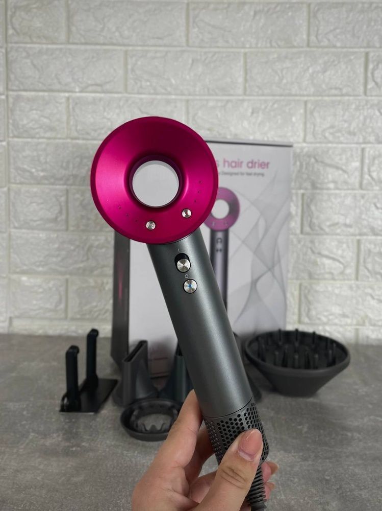 Професійний фен із насадками Super Hair Dryer 1600 Вт Потужний фен Supersonic 5в1 161 фото