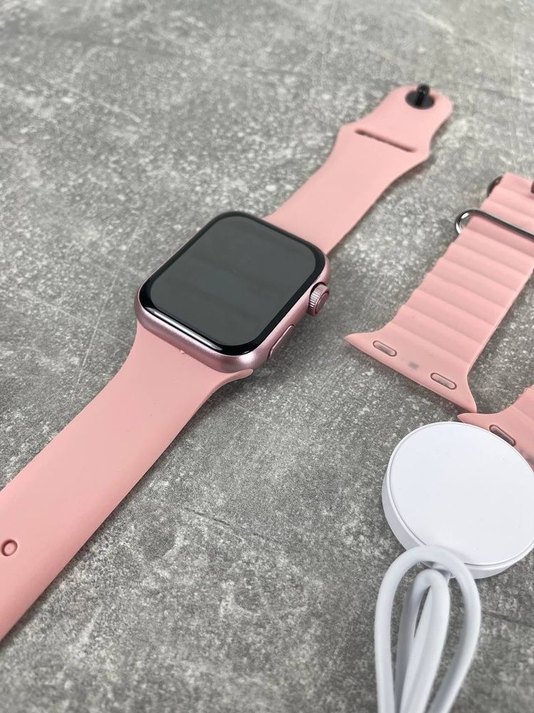 Смарт-годинник Smart Watch X10 Mini + два змінні ремінці рожевий 700 фото